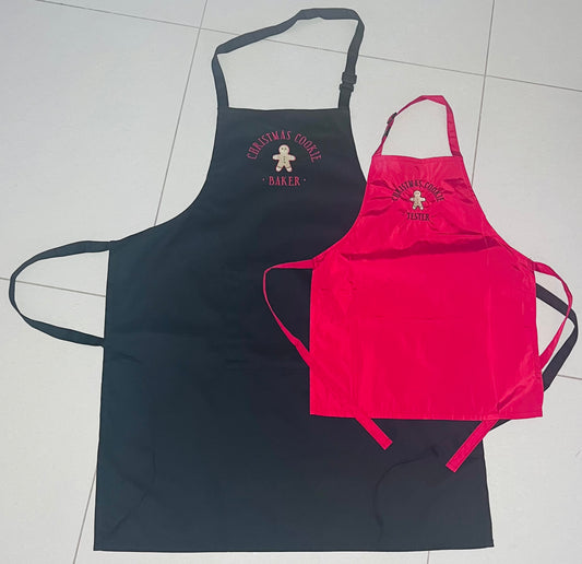 Kids/adults matching cookie apron set