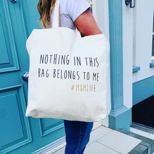 Nothing in this bag belongs to me tote bag