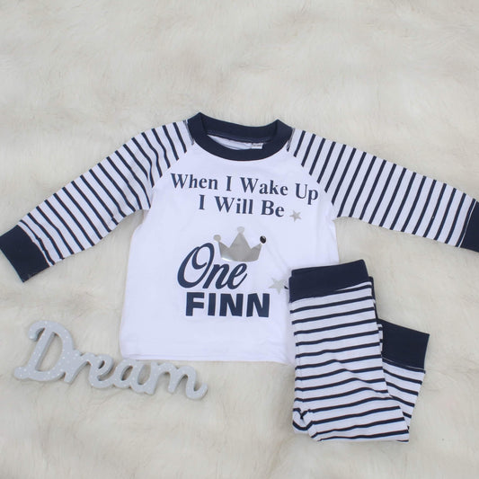 When I Wake Up - Birthday Personalised Childrens PJs