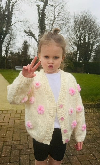 Kids Personalised Floral Knit Cardigan – Lola and Stitch